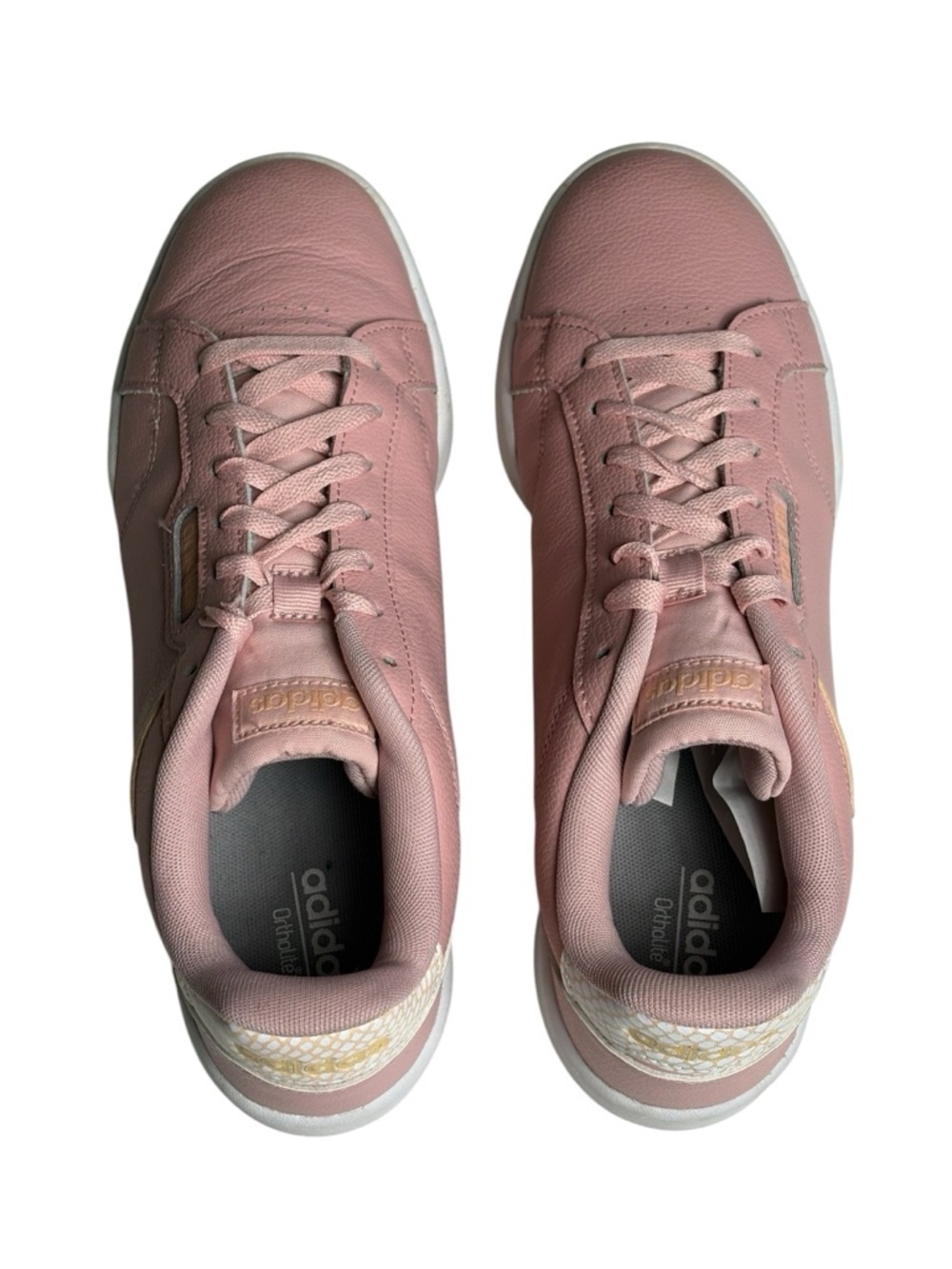 Adidas Roguera Pink Spirit Sneakers Size 10.5 Leather Upper Athletic Shoes - Picture 3 of 10
